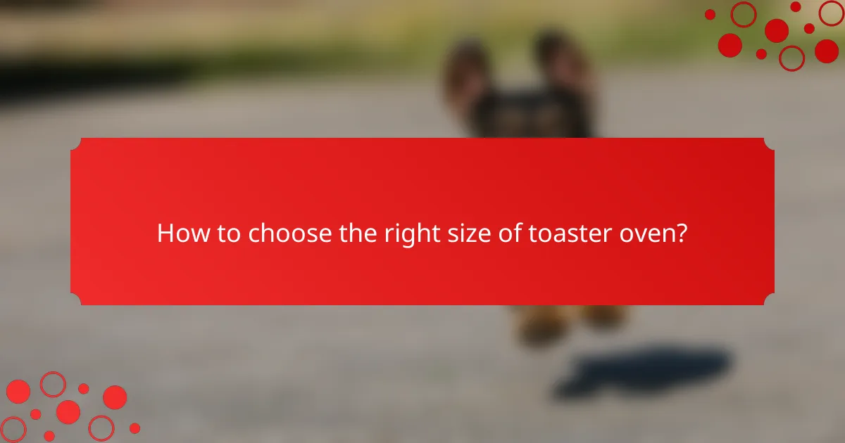 How to choose the right size of toaster oven?
