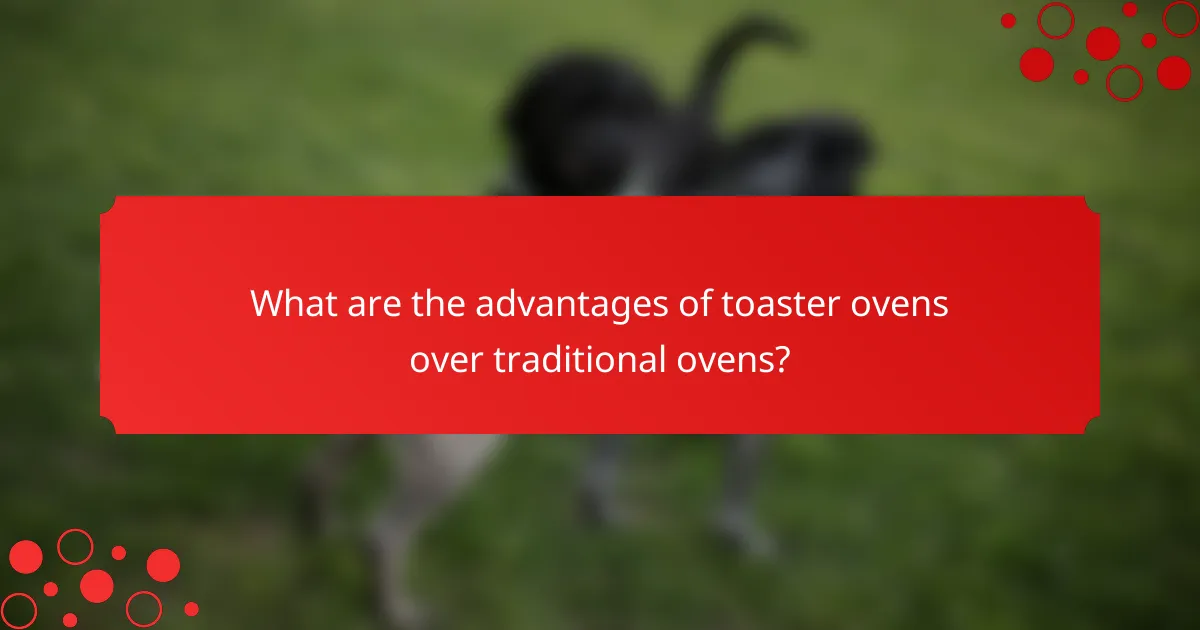 What are the advantages of toaster ovens over traditional ovens?