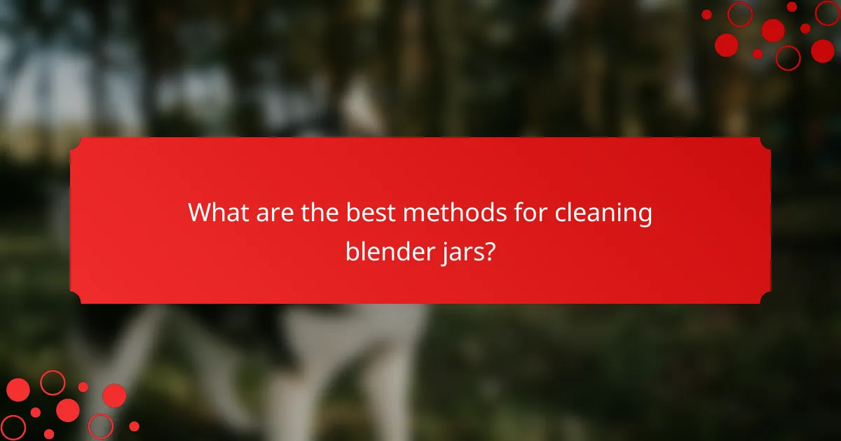 What are the best methods for cleaning blender jars?